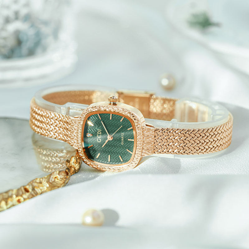 agete麦穗小方表轻奢女ins风手表 歌迪老林国产腕表