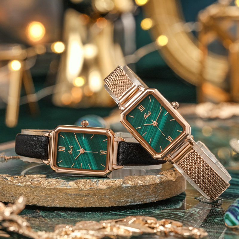 英国小众简约气质复古方形女士手表 歌迪老林国产腕表