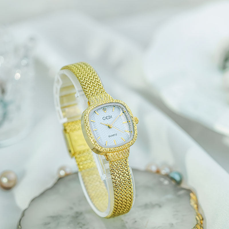 agete麦穗小方表轻奢女ins风手表 歌迪老林国产腕表