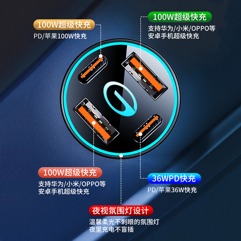 传祺车载充电器GS4/GS3/GA5/GA6/ gs8影豹usb点烟器转换插头快充 - 图2