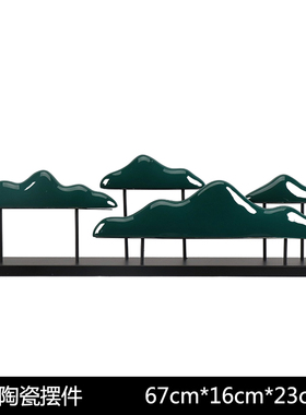 新中式风艺术禅意靠山装饰品高端