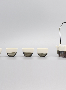 陶瓷新中式茶室茶几茶具摆件