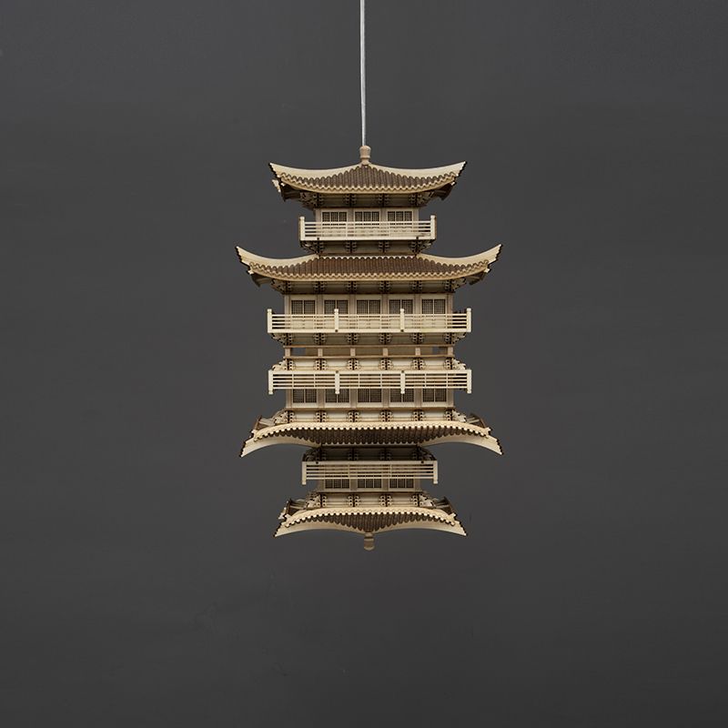 新中式禅意国风创意古建筑镜像山水悬挂木雕装置吊饰酒店民宿摆件,淘宝优惠券,粉丝福利购,淘宝优惠卷