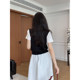 Zhang Azing summer ໃນຕອນກາງຄືນແບບ Lyocell ປອມສອງສິ້ນເສື້ອທີເຊີດແຂນສັ້ນເທິງ + ສິ້ນຊຸດສອງສິ້ນສໍາລັບແມ່ຍິງ summer