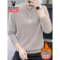 Flowers Playboy sweater Mens autumn Winter Games New mens fashion Chauded fashion Casual Round Collar Needlenitwear Men Plus Suede