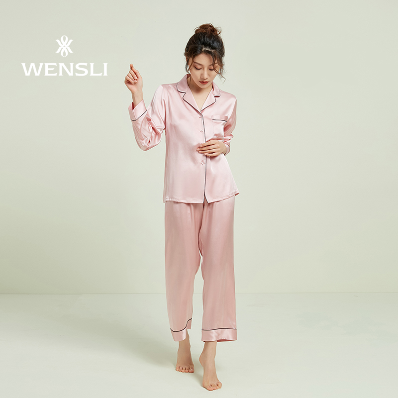 wensli /万事利女两件套桑蚕丝睡衣 万事利内衣睡衣/家居服套装