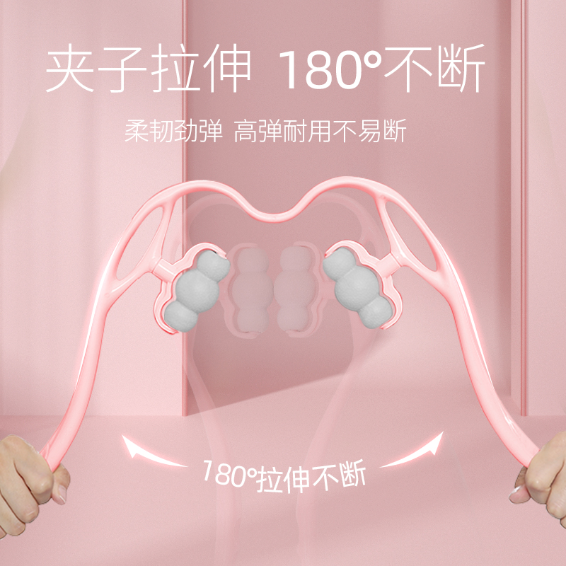 颈椎按摩器肩颈按摩手动滚轮颈背腰部揉捏夹疏通仪家用脖子舒缓器-图2