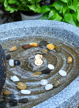 落地循环水流水生财摆件