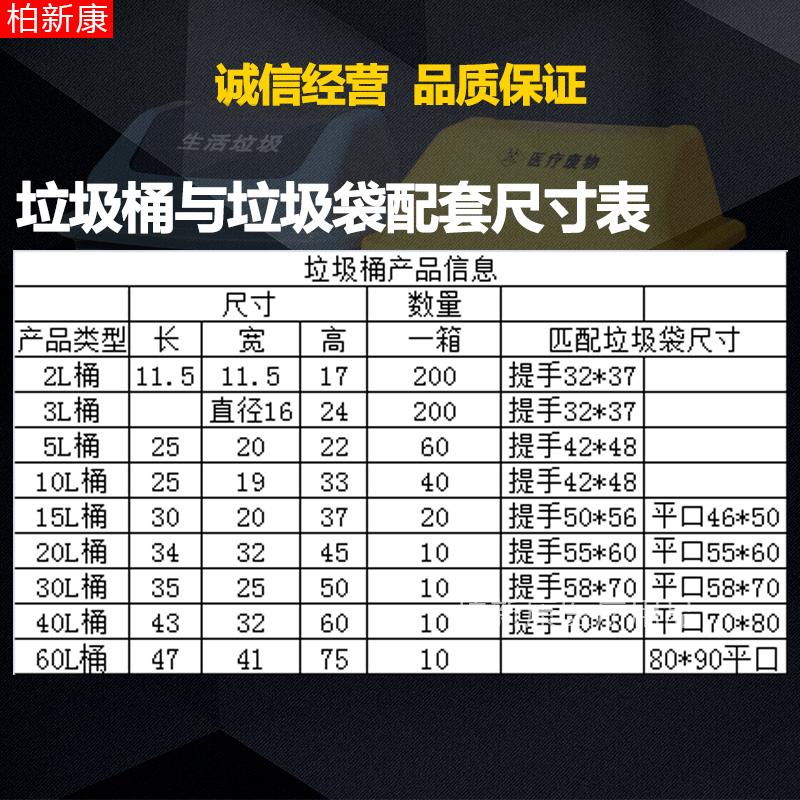 医疗垃圾桶医用摇盖桶黄色加厚推盖塑料分类污物桶桌面5L10L20L40 - 图3