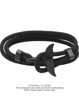 小众鲸鱼尾编织冷淡风手绳小众