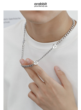 潮牌笑脸项链情侣钛钢