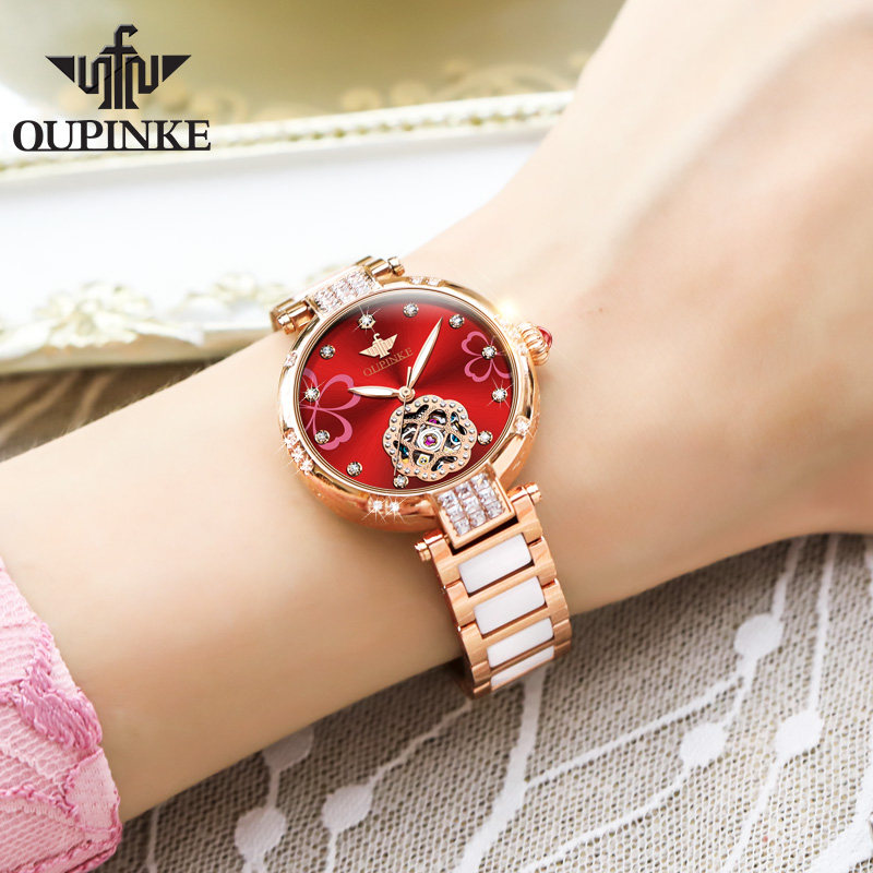 正品名牌进口瑞士女士简约机械表 苏馥吉国产腕表