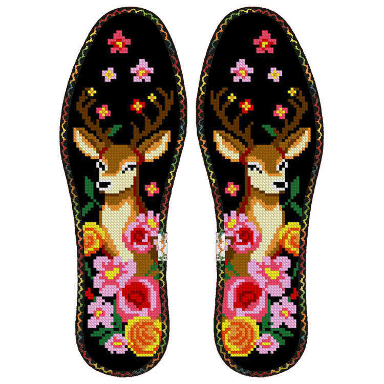 新款玫瑰香黑色底合集带花边七层纯棉布十字绣鞋垫薄款柔软小格子,淘宝优惠券,粉丝福利购,淘宝优惠卷