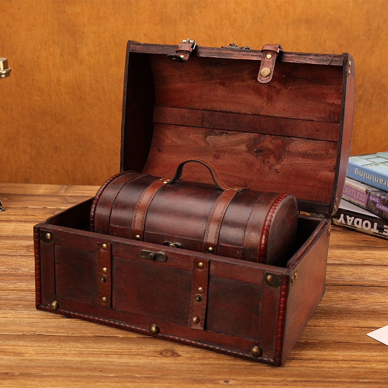 复古收纳箱带锁密码箱保险箱家用儿童玩具木箱子储物百宝箱收纳盒,淘宝优惠券,粉丝福利购,淘宝优惠卷