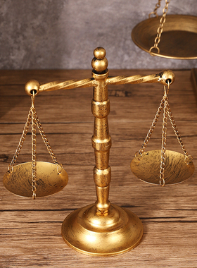 复古怀旧铁艺天平秤模型天秤摆件