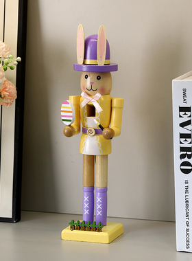 创意木质糖果色胡桃夹子士兵摆件