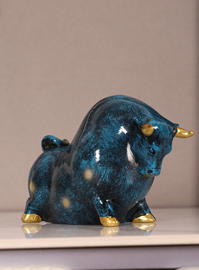 创意新款牛摆件牛势冲天装饰摆件