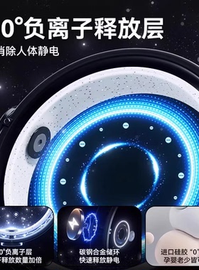 【负离子调节】防静电戒指男女士