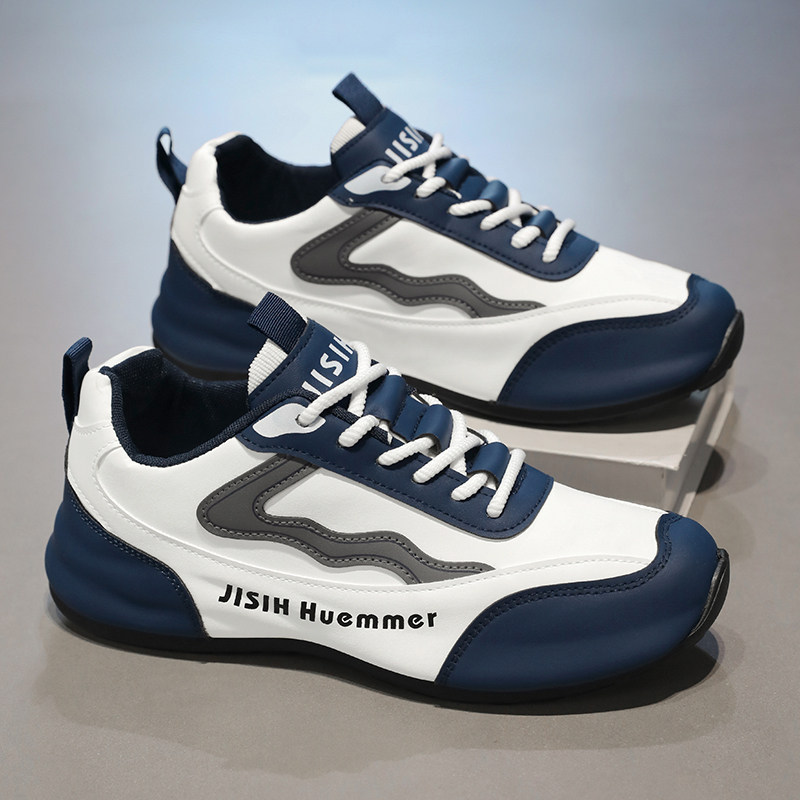 男鞋2025新款男士厚底防滑德训鞋蓝白拼色潮流百搭透气运动休闲鞋,淘宝优惠券,粉丝福利购,淘宝优惠卷