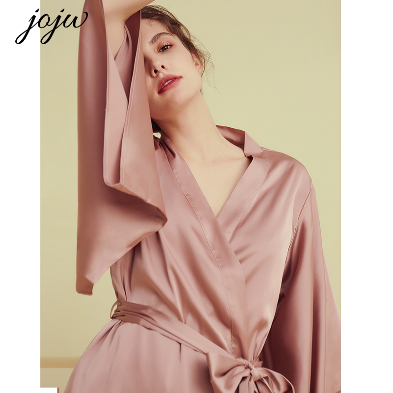 jojw法式性感冰丝绸两件套薄款睡袍 jojw睡袍/浴袍