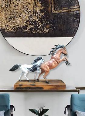 欧式摆件家居饰品乔迁开业礼品新款饰品铸铜骏马客厅办公室工艺品