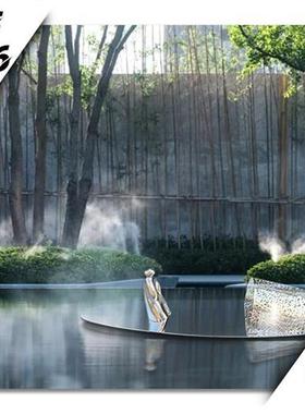 不锈钢镂空帆船抽象人物水景仿真诗人乘船售楼部景观大型定制雕塑