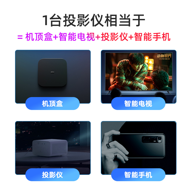 2022新款超高清家用办公无线投影仪 嘉赫投影机