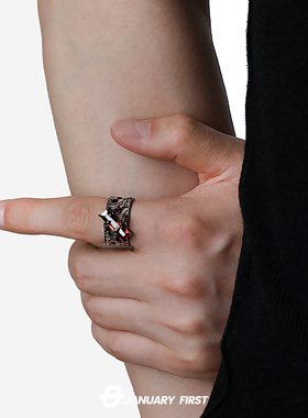 男女合金原创设计复古戒指