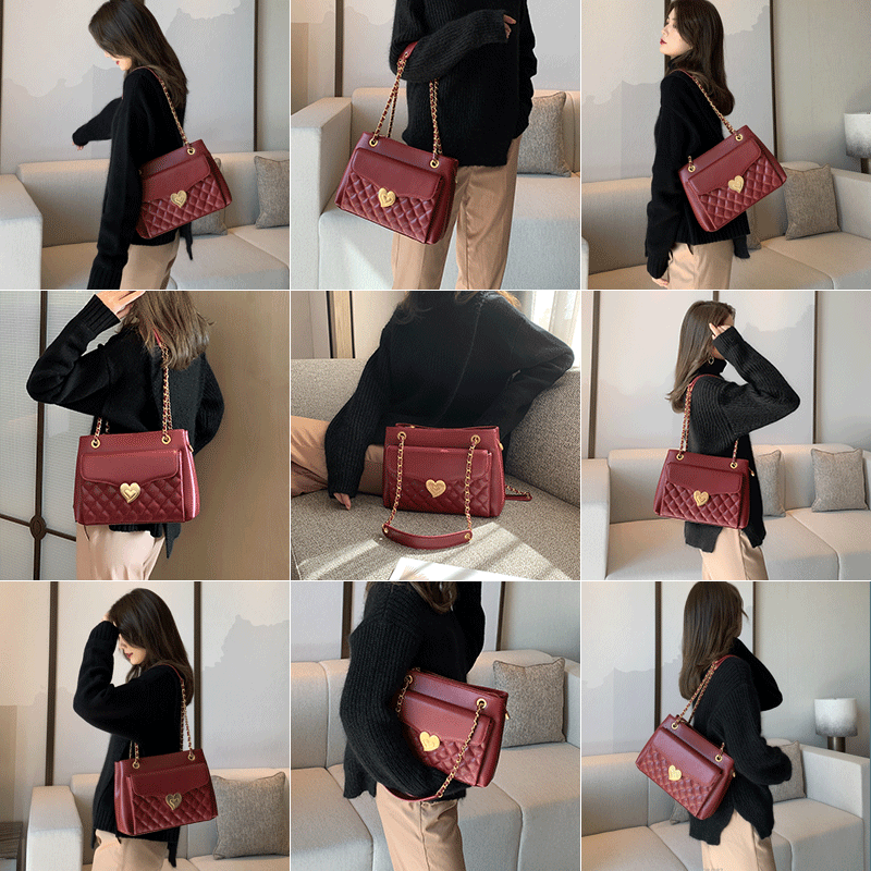 红色结婚新款潮2020链条女ck大包包 唯女王女士包袋