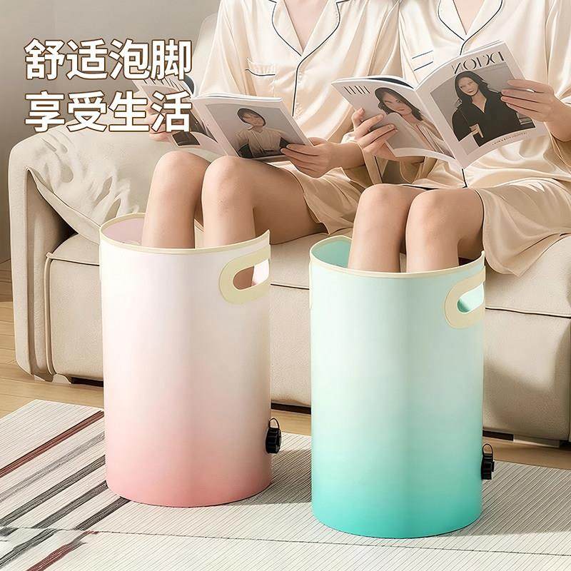 折叠手提养生泡脚桶家用新款便携泡脚盆足浴桶洗脚桶过小腿泡脚袋,淘宝优惠券,粉丝福利购,淘宝优惠卷