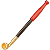 Мужская элегантная старомодная длинная агатовая медная курительная трубка ручной работы