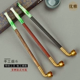 Элегантная ручная работа чистая медная засуха Сумка для дымового котла старый модный дымовой пистолет, фильтровав два традиционных традиционных дымовых дымовых, сражающихся с табаком мужчин