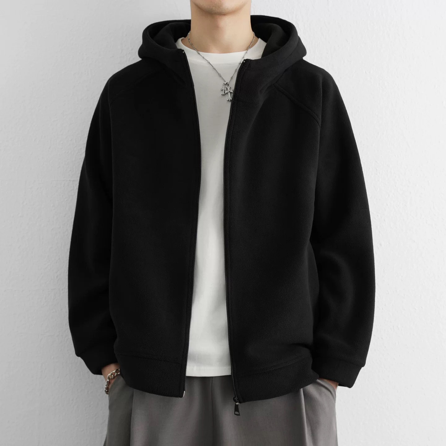 双面奥粒绒外套男秋冬季2025新款加厚保暖抓绒衣户外休闲连帽夹克,淘宝优惠券,粉丝福利购,淘宝优惠卷