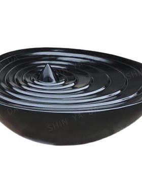 创意玻璃钢水滴摆件酒店大堂山泉水景雕塑售楼部玄关流水喷泉生财