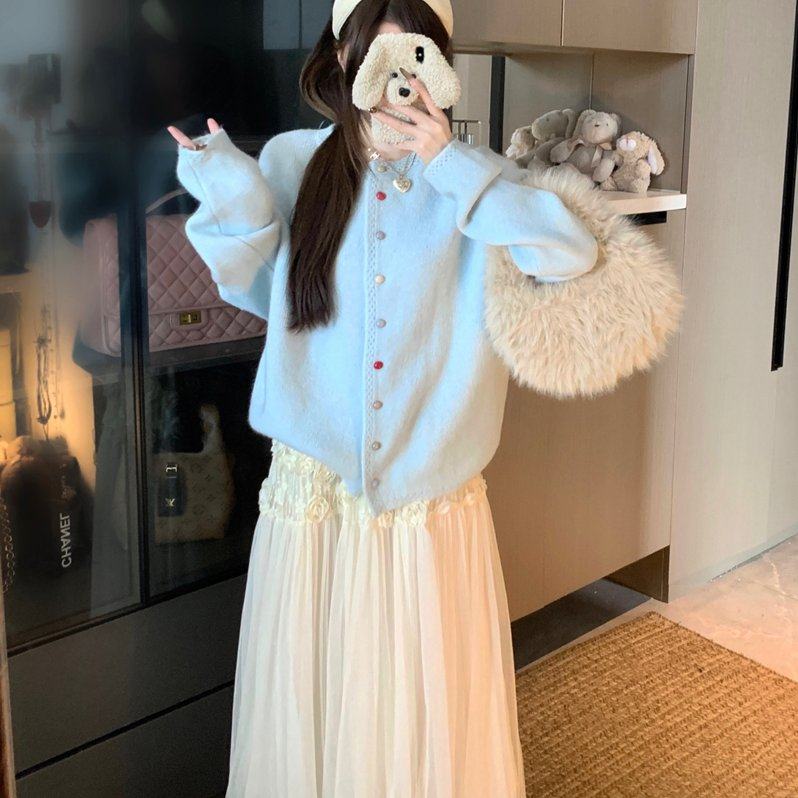 实拍大码女秋彩色纽扣慵懒宽松针织开衫上衣温柔风软糯糖果色毛衣,淘宝优惠券,粉丝福利购,淘宝优惠卷