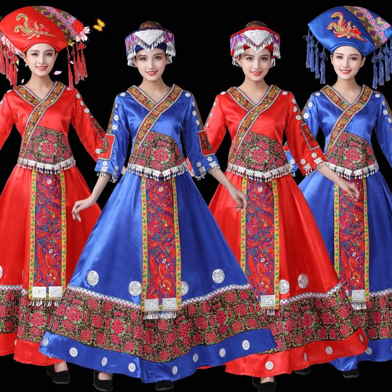 少数民族服装女壮族土家族传统服饰 姝畅民族服装/舞台装