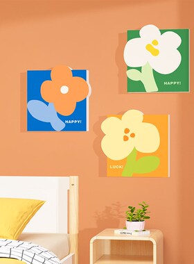 小清新房间卧f室客厅墙面布置花朵装饰品改造小物件床头网红墙贴