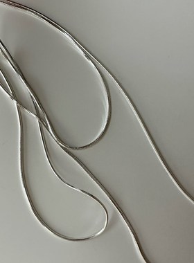 1.5mm细蛇骨链项链女百搭简约情侣锁骨链高品质铜镀真金素链裸链