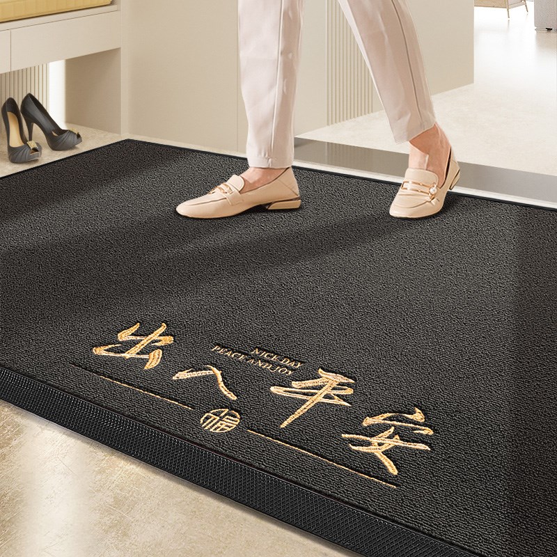 地垫入户门垫轻奢高级感耐脏除尘进门脚垫子玄关门口免洗防滑地毯 - 图0