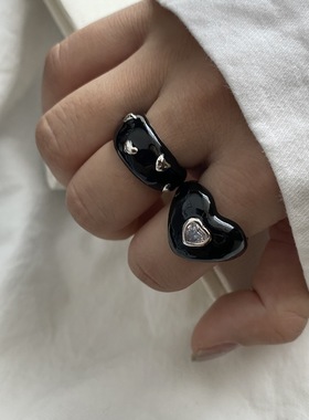 韩国博主同款滴釉戒指