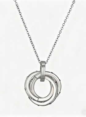 设计师款圆环吊坠项链