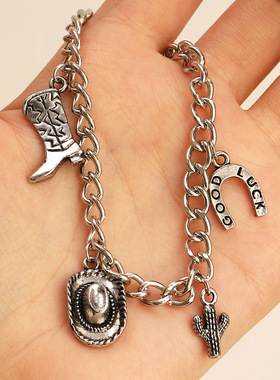 西部牛仔手链项链多层配饰