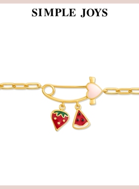 SIMPLEJOYS水果别针手链女925银