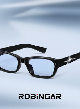 2026年新款gm方框蓝色墨镜男款潮痞帅斯文高级感太阳眼镜防紫外线