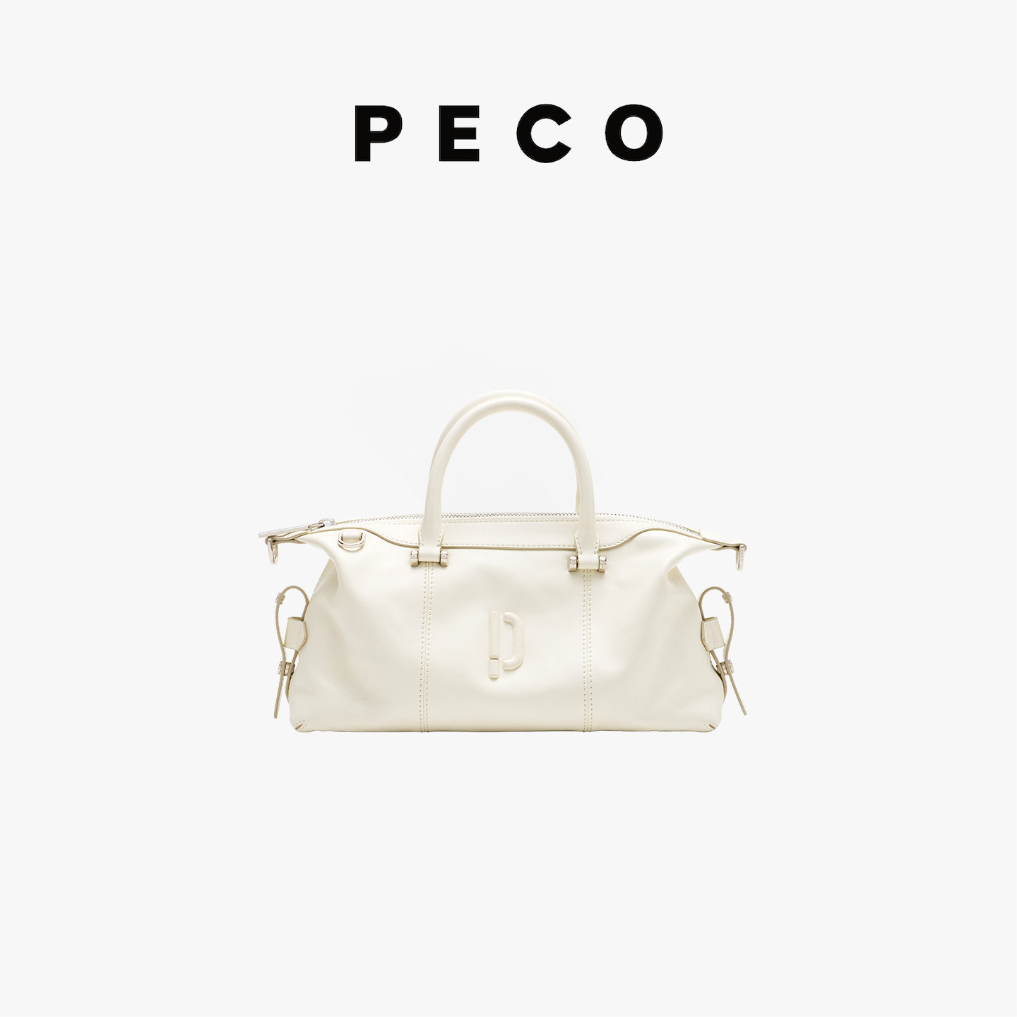 PECO小丑机车包秋冬新款波士顿植鞣油蜡手提单肩休闲百搭斜挎包女,淘宝优惠券,粉丝福利购,淘宝优惠卷