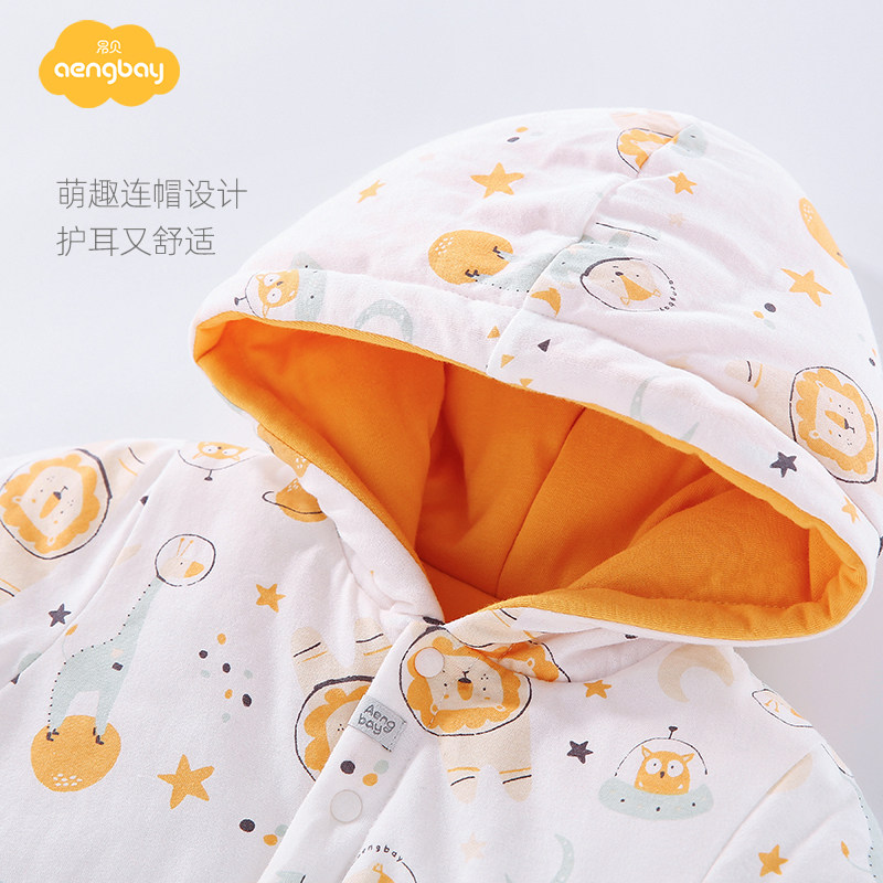 aengbay外出冬装加厚新生儿爬服 aengbay连身衣/爬服/哈衣