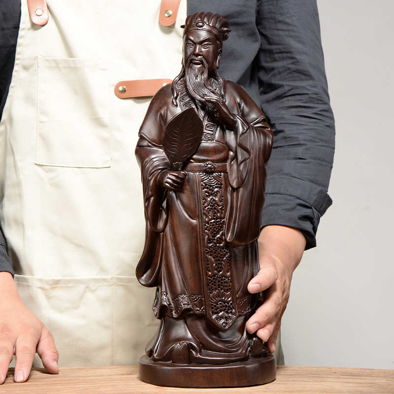 三国志 諸葛孔明像 1999年北京土産 陶器 大型 箱あり