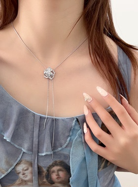 立体水滴流苏抽拉项链NiceMood