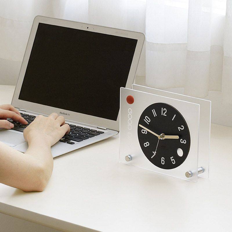 WOZOOM屋准创意简约桌面摆件卧室台式座钟玄关电视柜时钟装饰品,淘宝优惠券,粉丝福利购,淘宝优惠卷