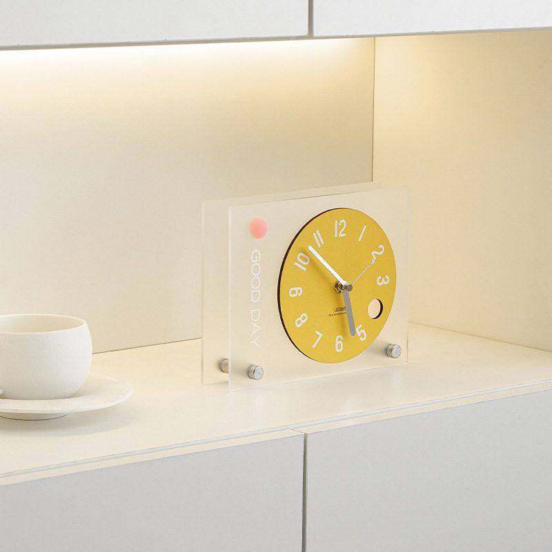 WOZOOM屋准创意简约桌面摆件卧室台式座钟玄关电视柜时钟装饰品,淘宝优惠券,粉丝福利购,淘宝优惠卷